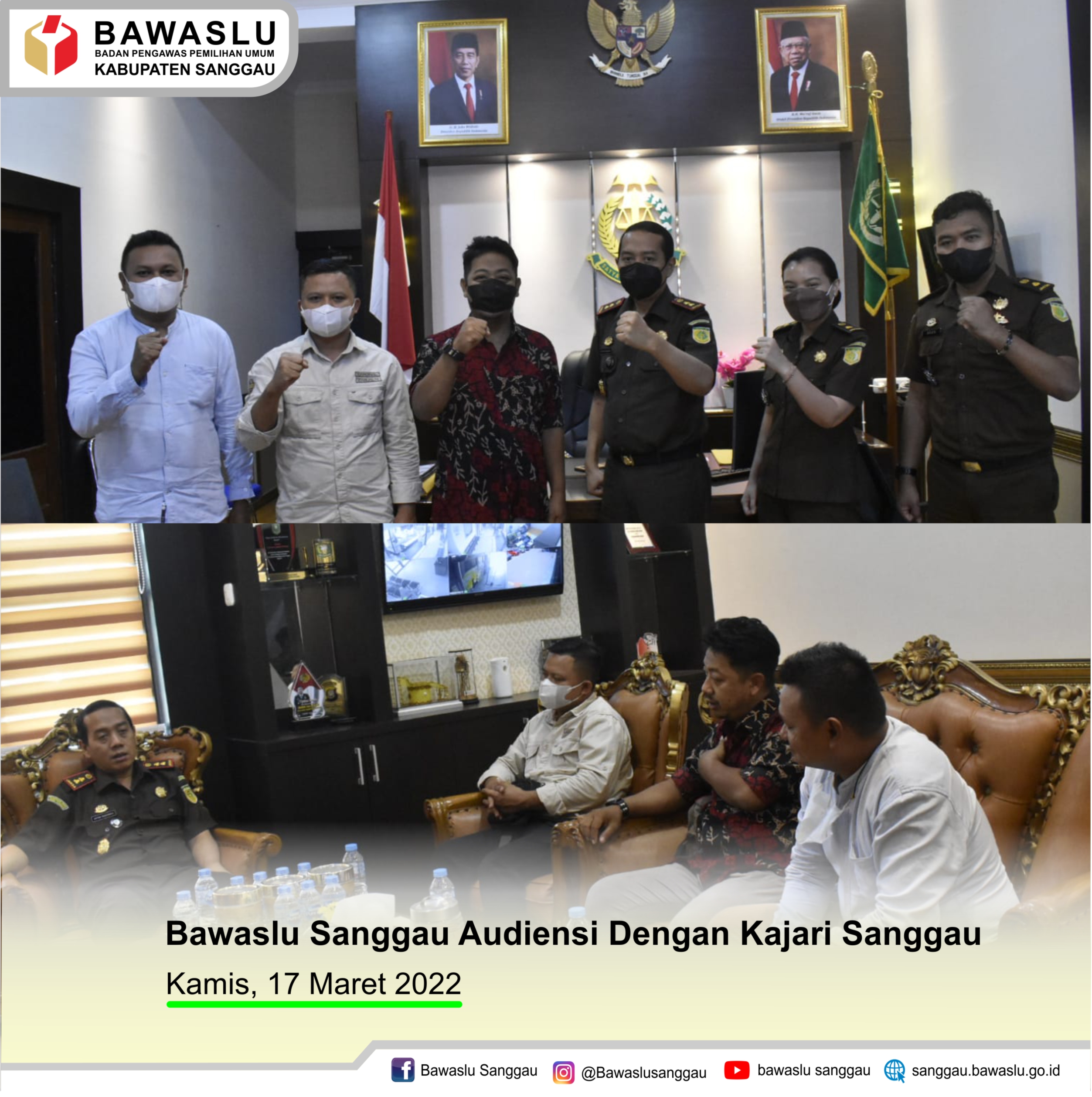 Bawaslu Sanggau Audiensi Dengan Kajari Sanggau