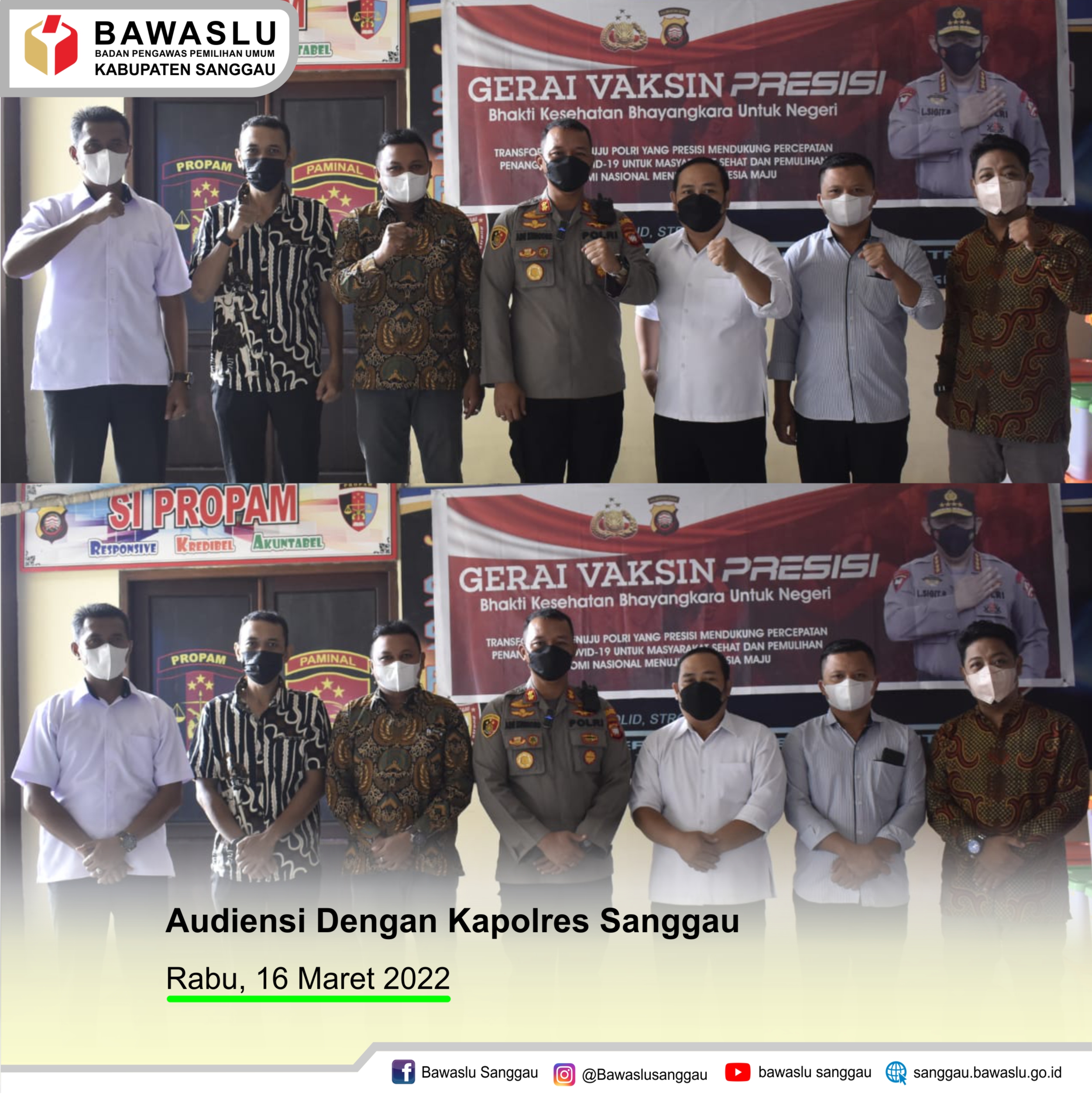 Bawaslu Sanggau Audiensi Dengan Kapolres Sanggau