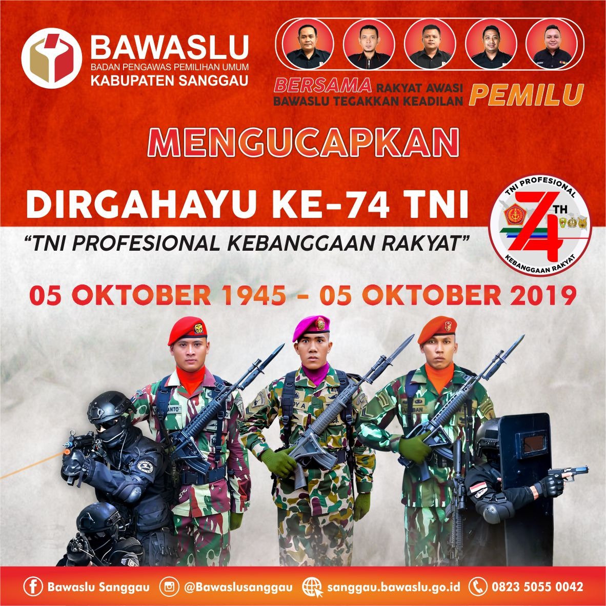 Dirgahayu ke-74 TNI