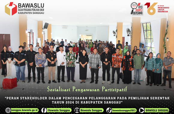 Sosialisasi Pengawasan Partisipatif dengan "Peran Stakeholder Dalam Pencegahan Pelanggaran Pada Pemilihan Serentak Tahun 2024 di Kabupaten Sanggau". Senin, (07/10/2024)