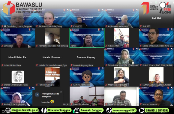 Diskusi Daring Terkait Peraturan Bawaslu Nomor 9 Tahun 2022