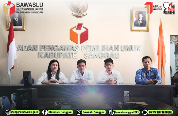 Tiga CPNS Bawaslu Kabupaten Sanggau Ikuti Kegiatan Penerimaan dan Pengarahan dari Bawaslu RI Secara Virtual