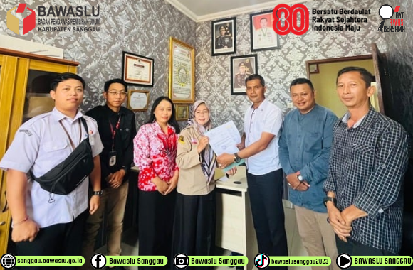 Ketua dan Anggota Bawaslu Sanggau Lakukan Koordinasi Terkait Data Pemilih di Polres Sanggau