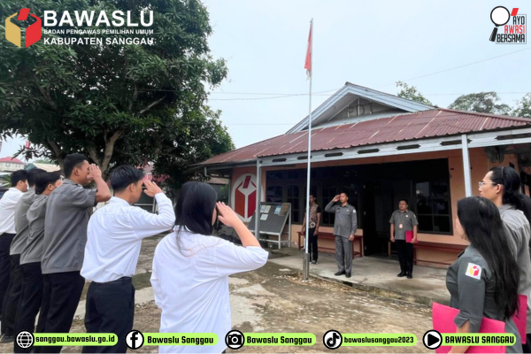 Apel Pagi Jadi Momen Penyegaran Semangat dan Komitmen Jajaran Bawaslu Kabupaten Sanggau