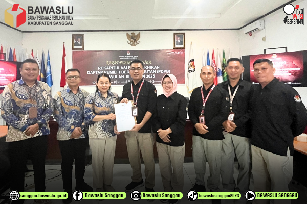 Bawaslu Sanggau Awasi Ketat Rapat Pleno PDPB Triwulan III 2025