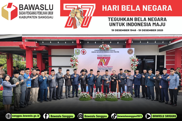 Semangat Bela Negara Menggema, Anggota Bawaslu Sanggau Hadiri Upacara ke-77