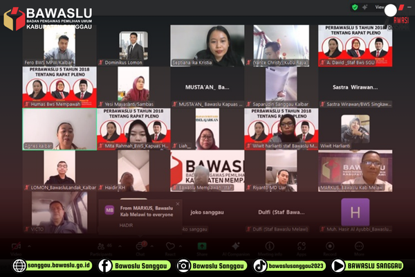 Ketua Bawaslu Kabupaten Sanggau Kupas Tuntas PERBAWASLU 5 Tahun 2018 tentang Rapat Pleno dalam “Selasa Menyapa”