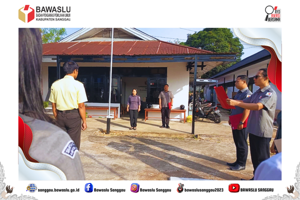 Ketua Bawaslu Sanggau Tegaskan Komitmen Kerja pada Apel Senin Pagi