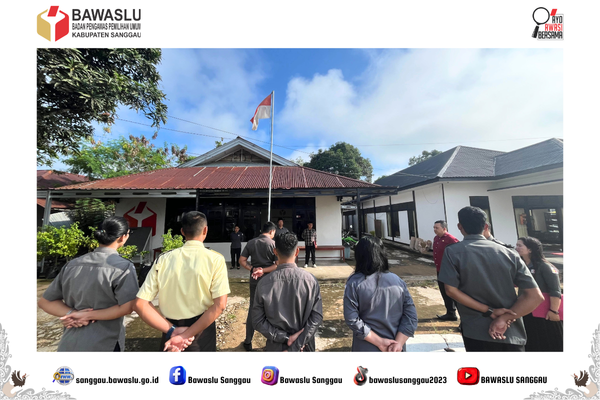Kepala Sekretariat Bawaslu Kabupaten Sanggau Pimpin Apel Senin Pagi