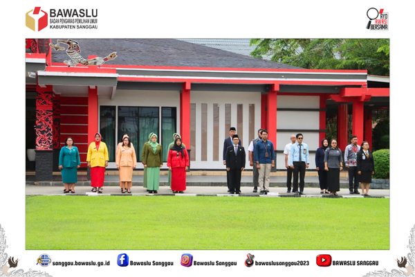 Maknai Hari Berkabung Daerah, Ketua Bawaslu Sanggau Ikuti Apel Peringatan