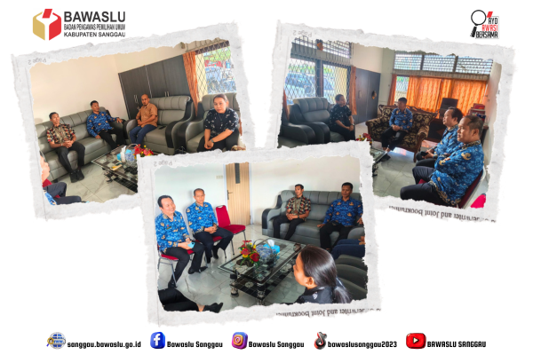 Perkuat Sinergi Kelembagaan, Bawaslu Sanggau Koordinasi dengan Kesbangpol