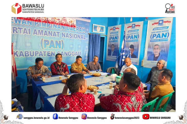 Koordinasi Berkelanjutan, Bawaslu Sanggau Perkuat Pendataan Partai Politik