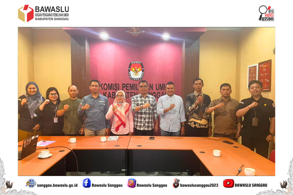 Bawaslu dan KPU Sanggau Matangkan Persiapan Pleno Triwulan II