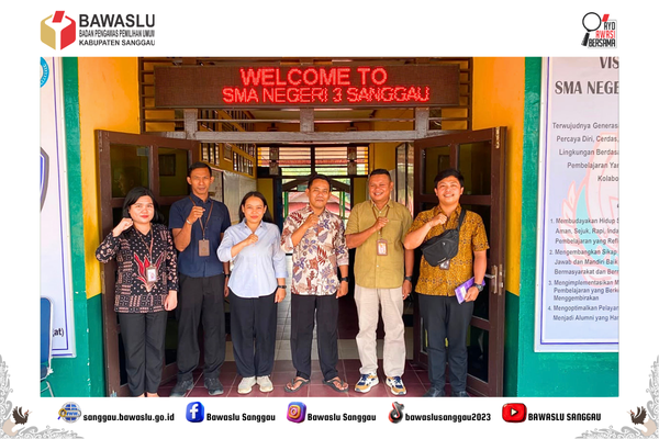 Bawaslu Kabupaten Sanggau Koordinasikan Program Ngijong Sekolah Bersama SMAN 3 Sanggau