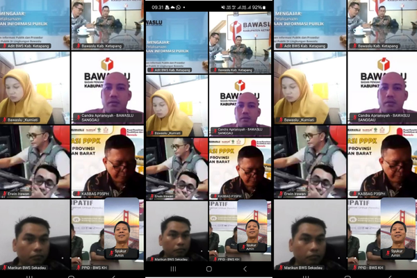 Bawaslu Kabupaten Sanggau Ikuti Rapat Pembahasan Pengisian SAQ Keterbukaan Informasi Publik Tahun 2026