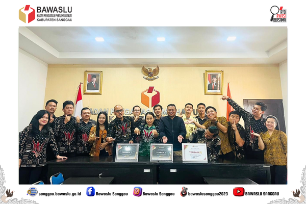 Kreativitas Berbuah Prestasi, Bawaslu Kabupaten Sanggau Raih Tiga Penghargaan Video Edukasi