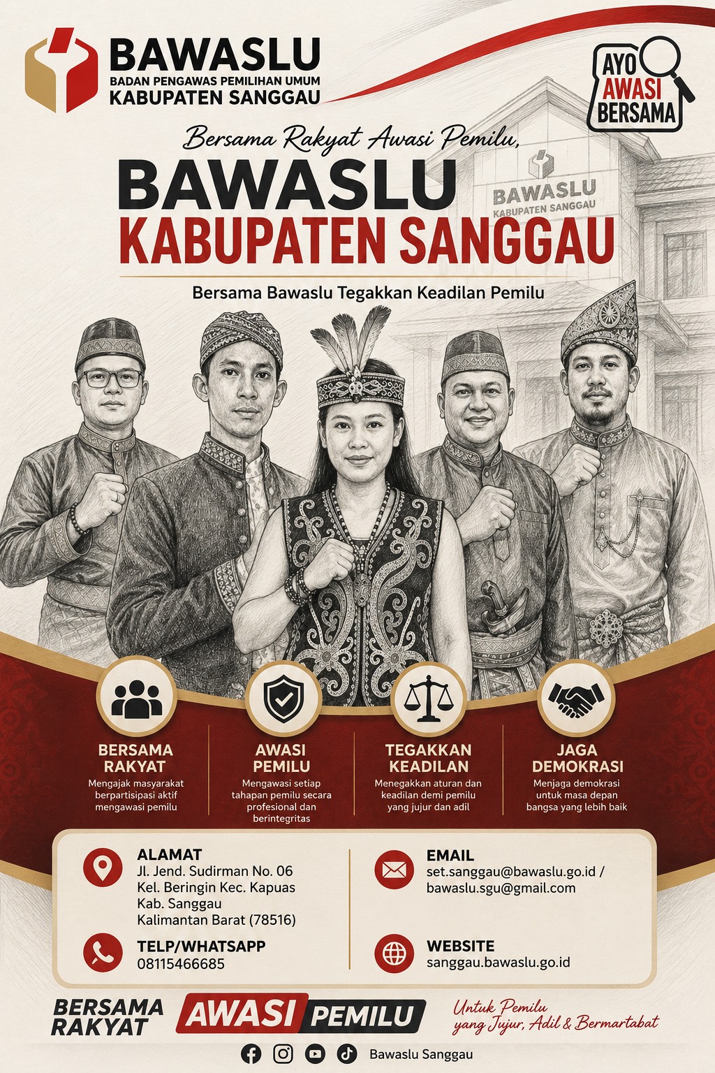 PENGAWASAN NON TAHAPAN BAWASLU KABUPATEN SANGGAU
