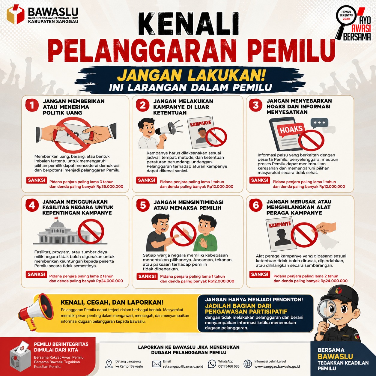 Kenali Pelanggaran Pemilu: Jangan Lakukan! Ini Larangan dalam Pemilu
