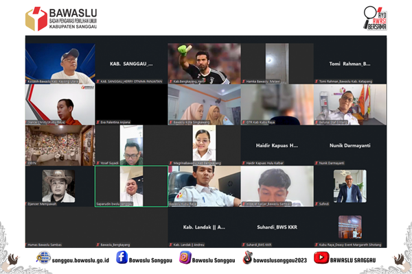 Perkuat Pengawasan Data Pemilih dan Kehumasan, Bawaslu Sanggau Ikuti Rakor Bawaslu Kalbar