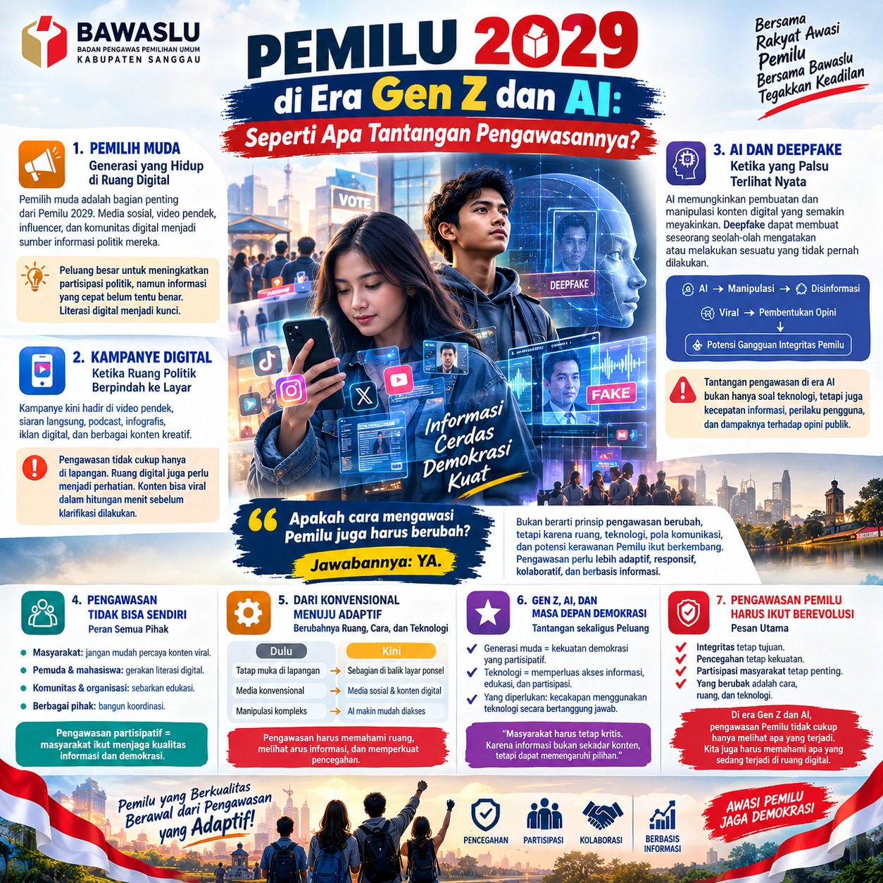 Pemilu 2029 di Era Gen Z dan AI: Seperti Apa Tantangan Pengawasannya?