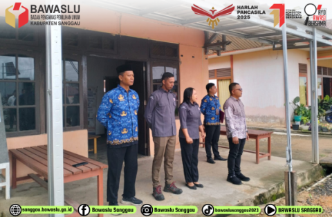 Upacara Peringatan Hari Lahir Pancasila Tahun 2025 di Lingkungan Bawaslu Kabupaten Sanggau