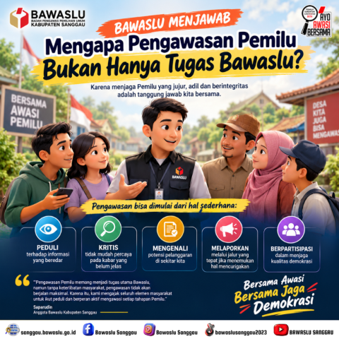 Bawaslu Menjawab: Mengapa Pengawasan Pemilu Bukan Hanya Tugas Bawaslu?