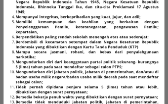 Berikut kami sampaikan Persyaratan bagi Pengawas TPS