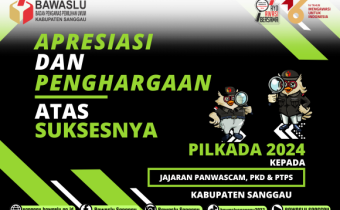 Bawaslu Sanggau Beri Apresiasi dan Penghargaan Kepada Jajaran Panwascam, PKD, dan PTPS atas Suksesnya Pilkada 2024 di Kabupaten Sanggau