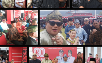 Bawaslu Sanggau Hadir Pada Upacara Peringatan HUT ke-80 Kemerdekaan RI di Halaman Kantor Bupati Sanggau