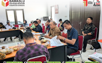 Bawaslu Kabupaten Sanggau Hadiri Rapat Koordinasi Penyusunan Kajian Teknis Pemilu dan Pemilihan 2024
