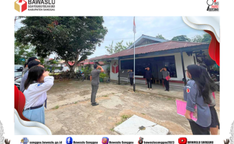 Awali Pekan dengan Apel, Bawaslu Sanggau Tegaskan Komitmen Pengawasan