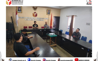 Bawaslu Kabupaten Sanggau Matangkan Persiapan Monitoring dan Evaluasi Keterbukaan Informasi Publik