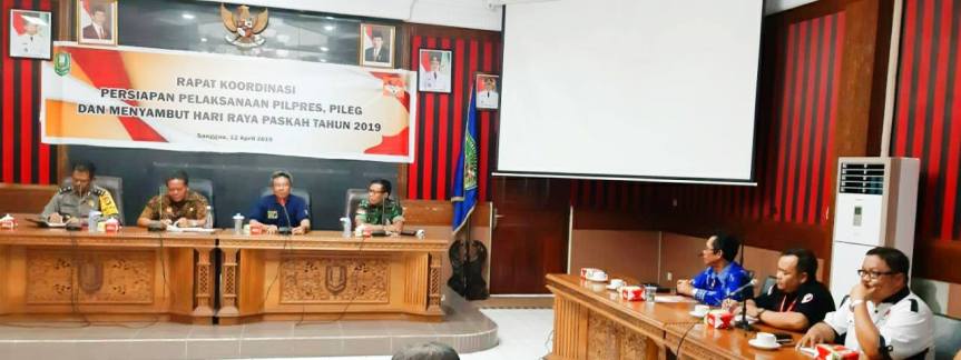Pemerintah Daerah Kabupaten Sanggau mantapkan persiapan dalam menyukseskan Pemilu Tahun 2019